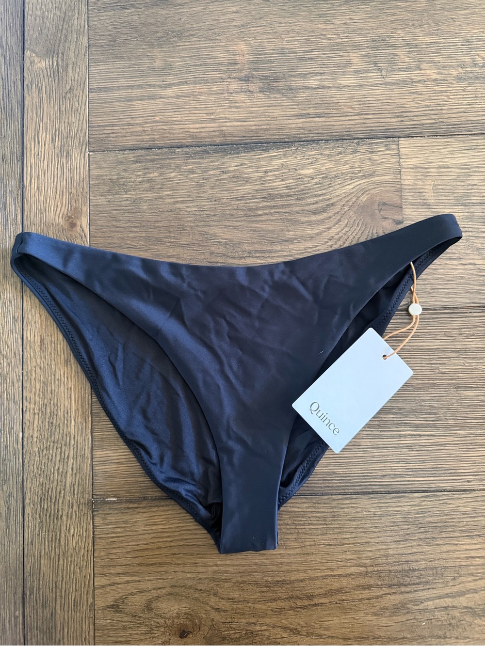 Quince Black Bikini Swim Bottoms Small NWT Minimalist Recycled